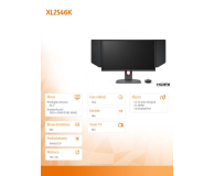 BenQ ZOWIE XL2546K czarny 240Hz - 603884 - zdjęcie 3